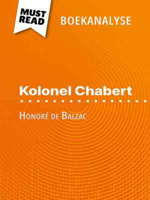 cover image of Kolonel Chabert van Honoré de Balzac (Boekanalyse)